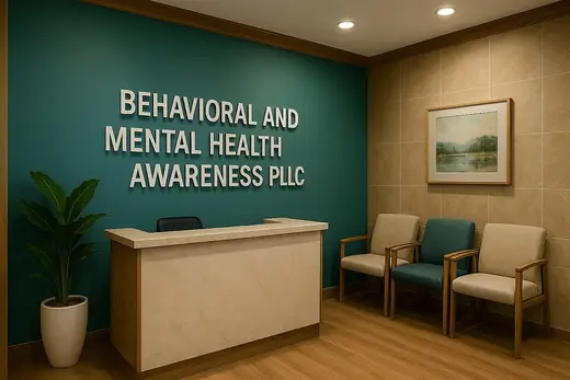 Welcoming reception area at Behavioral and Mental Health Awareness PLLC, a partial hospitalization program in Dallas.