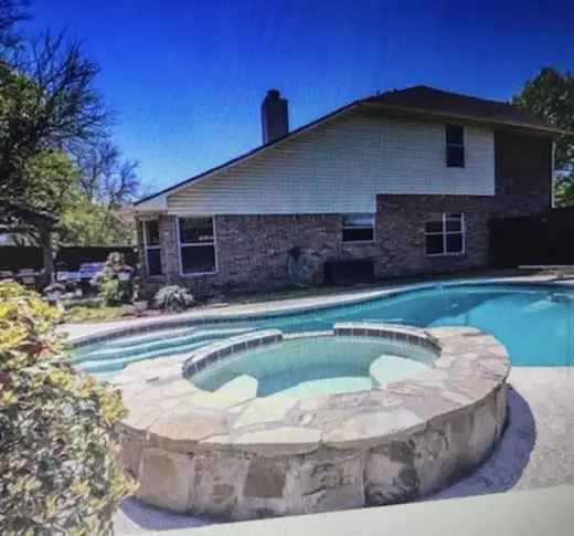 Inviting pool and spa area at Fresh Start Sober Christian Living, a sober living home in Dallas.